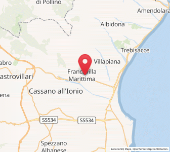 Map of Francavilla Marittima, Calabria