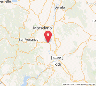 Map of Fratta Todina, Umbria
