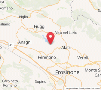 Map of Fumone, Lazio
