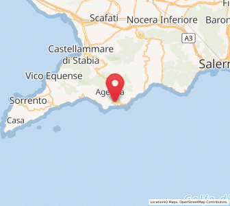 Map of Furore, Campania