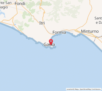 Map of Gaeta, Lazio