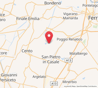 Map of Galliera, Emilia-Romagna