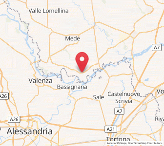 Map of Gambarana, Lombardy