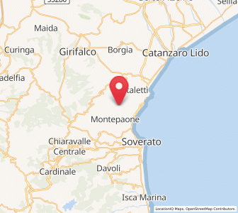 Map of Gasperina, Calabria
