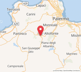 Map of Giacalone, Sicily
