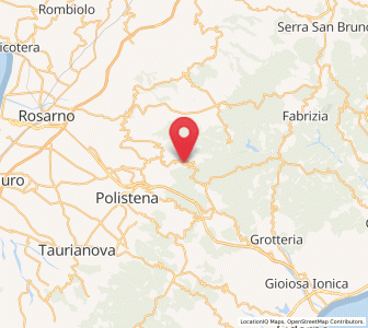 Map of Giffone, Calabria