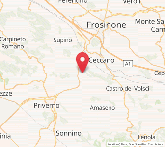 Map of Giuliano di Roma, Lazio