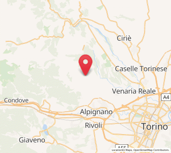 Map of Givoletto, Piedmont