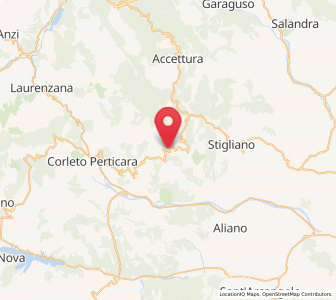 Map of Gorgoglione, Basilicate