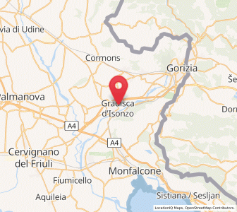 Map of Gradisca d'Isonzo, Friuli Venezia Giulia