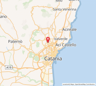 Map of Gravina di Catania, Sicily