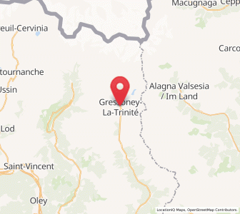 Map of Gressoney-La-Trinite, Aosta Valley