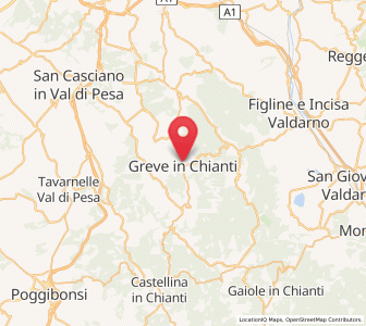 Map of Greve in Chianti, Tuscany