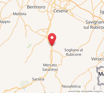 Map of Gualdo, Emilia-Romagna