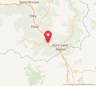 Map of Hone, Aosta Valley