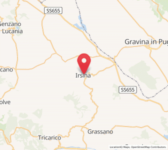 Map of Irsina, Basilicate