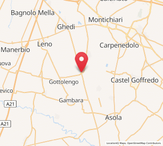 Map of Isorella, Lombardy
