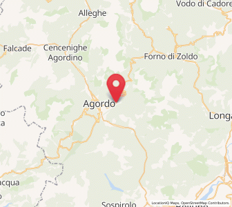 Map of La Valle Agordina, Veneto