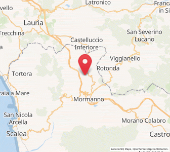 Map of Laino Castello, Calabria