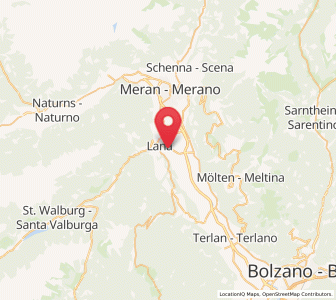 Map of Lana, Trentino-Alto Adige