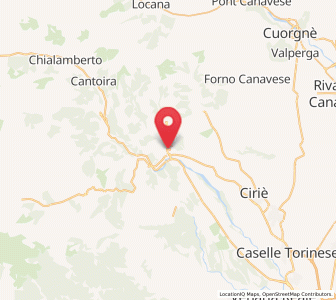 Map of Lanzo Torinese, Piedmont