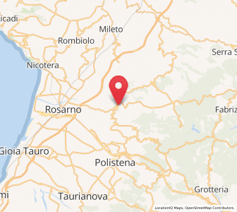 Map of Laureana di Borrello, Calabria