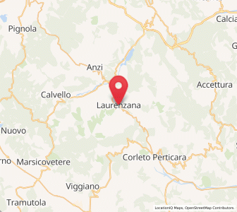 Map of Laurenzana, Basilicate
