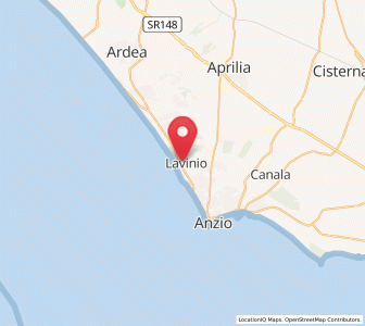 Map of Lavinio, Lazio