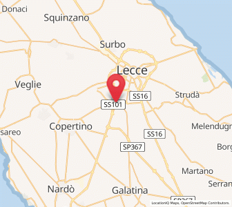 Map of Lequile, Apulia