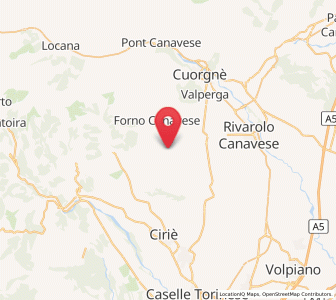 Map of Levone, Piedmont