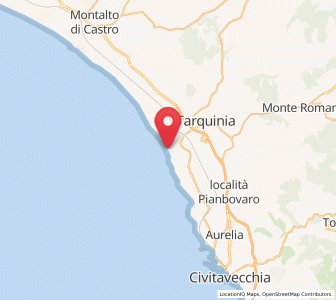 Map of Lido di Tarquinia, Lazio