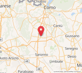 Map of Lomazzo, Lombardy