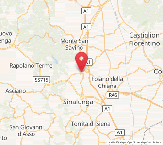 Map of Lucignano, Tuscany