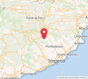Map of Lucinasco, Liguria