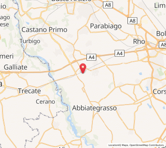 Map of Magenta, Lombardy