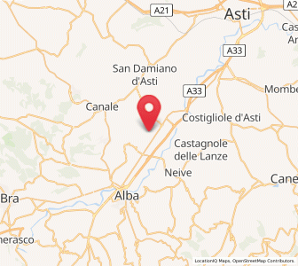 Map of Magliano Alfieri, Piedmont