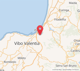 Map of Maierato, Calabria