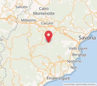Map of Mallare, Liguria