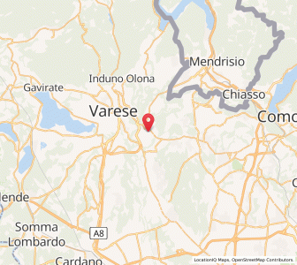 Map of Malnate, Lombardy