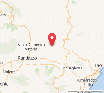 Map of Malvagna, Sicily