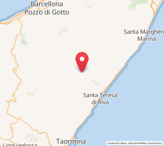 Map of Mandanici, Sicily