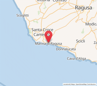 Map of Marina di Ragusa, Sicily