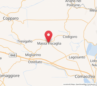 Map of Massa Fiscaglia, Emilia-Romagna