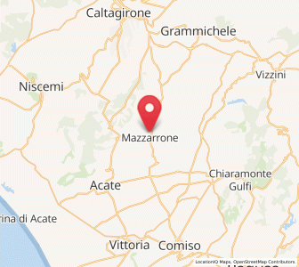 Map of Mazzarrone, Sicily