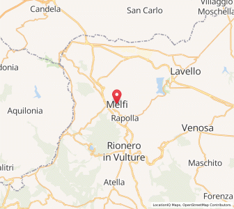 Map of Melfi, Basilicate