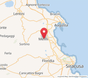 Map of Melilli, Sicily