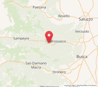 Map of Melle, Piedmont