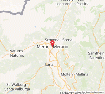 Map of Meran, Trentino-Alto Adige
