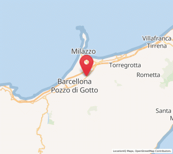 Map of Merì, Sicily