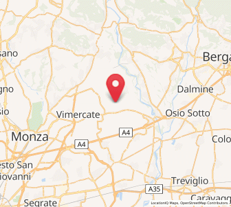 Map of Mezzago, Lombardy